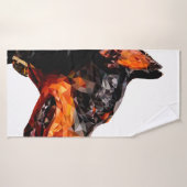 Abstract ontwerp met lage poly-driehoek badhanddoek (Badhanddoek)
