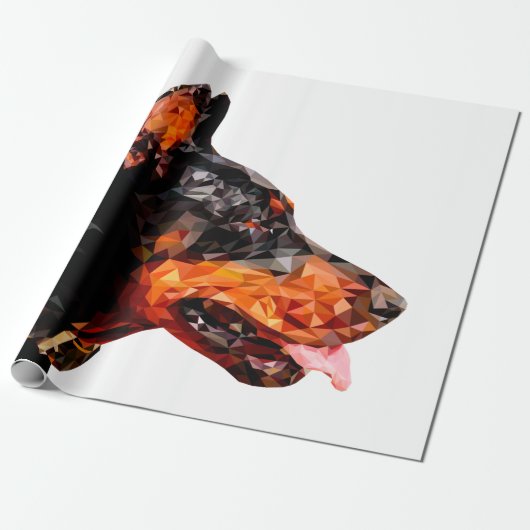 Abstract ontwerp met lage poly-driehoek cadeaupapier (Uitgerold)
