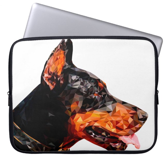 Abstract ontwerp met lage poly-driehoek laptop sleeve (Voorkant)