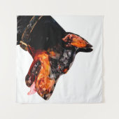 Abstract ontwerp met lage poly-driehoek wandkleed (Voorkant (horizontaal))