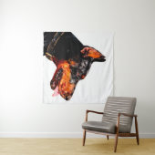 Abstract ontwerp met lage poly-driehoek wandkleed (In Situ (horizontaal))