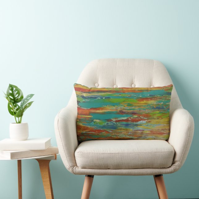 Abstract ontwerp met meerdere kleuren kussen (Stoel)
