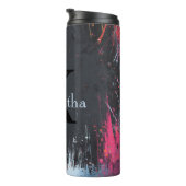Abstract ontwerp met neonkleuren en aangepaste naa thermosbeker (Geroteerd rechts)
