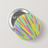 Abstract ontwerp met regenbooglijnen ronde button 5,7 cm (Voorkant /achterkant)