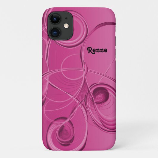 Abstract ontwerp met roze spiralen Case-Mate iPhone case (Achterkant)