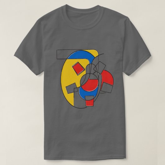 Abstract ontwerp met verschillende vormen t-shirt (Design voorkant)