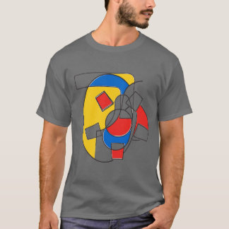 Abstract ontwerp met verschillende vormen t-shirt