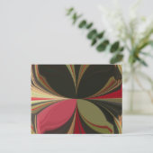 Abstract ontwerp met vloeiende lijnen Art Print Briefkaart (Staand voorkant)