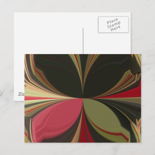 Abstract ontwerp met vloeiende lijnen Art Print Briefkaart (Voorkant / Achterkant)