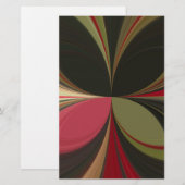 Abstract ontwerp met vloeiende lijnen Art Print Briefpapier (Voorkant / Achterkant)