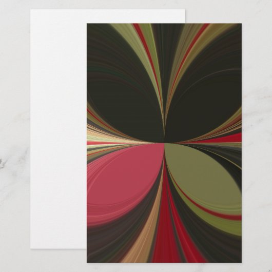 Abstract ontwerp met vloeiende lijnen Art Print Briefpapier (Voorkant / Achterkant)