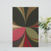 Abstract ontwerp met vloeiende lijnen Art Print Briefpapier (Staand voorkant)