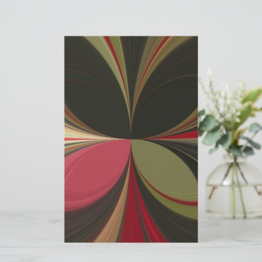 Abstract ontwerp met vloeiende lijnen Art Print Briefpapier (Staand voorkant)