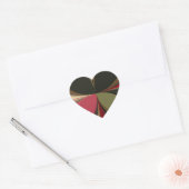 Abstract ontwerp met vloeiende lijnen Art Print Hart Sticker (Envelop)