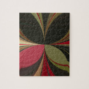 Abstract ontwerp met vloeiende lijnen Art Print Legpuzzel