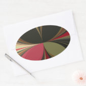 Abstract ontwerp met vloeiende lijnen Art Print Ovale Sticker (Envelop)