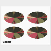 Abstract ontwerp met vloeiende lijnen Art Print Ovale Sticker (Vel)