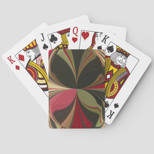 Abstract ontwerp met vloeiende lijnen Art Print Pokerkaarten (Achterkant)