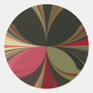 Abstract ontwerp met vloeiende lijnen Art Print Ronde Sticker