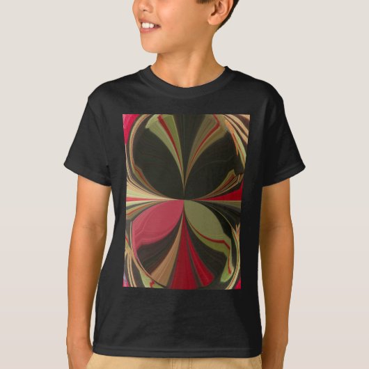 Abstract ontwerp met vloeiende lijnen Art Print T-shirt (Voorkant)