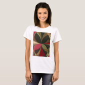 Abstract ontwerp met vloeiende lijnen Art Print T-shirt (Voorkant volledig)