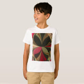 Abstract ontwerp met vloeiende lijnen Art Print T-shirt (Voorkant volledig)