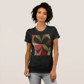 Abstract ontwerp met vloeiende lijnen Art Print T-shirt (Voorkant volledig)