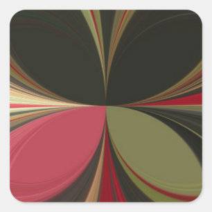 Abstract ontwerp met vloeiende lijnen Art Print Vierkante Sticker