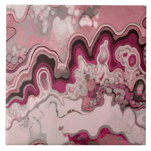 Abstract ontwerp, modern schilderen, golven, lijne tegeltje (Voorkant)