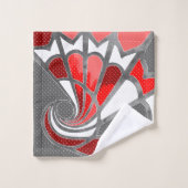 Abstract ontwerp, modern schilderen, spiraalvormen bad handdoek (Wasdoekje)