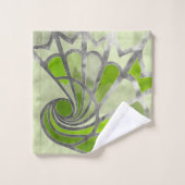 Abstract ontwerp, modern schilderen, spiraalvormen bad handdoek (Wasdoekje)
