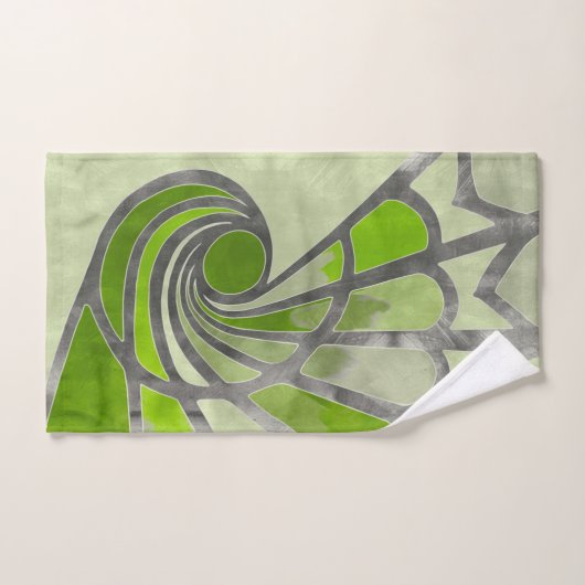 Abstract ontwerp, modern schilderen, spiraalvormen bad handdoek (Handdoek)