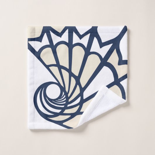 Abstract ontwerp, modern schilderen, spiraalvormen bad handdoek (Wasdoekje)