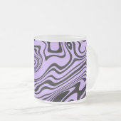 Abstract ontwerp-Mok voor glazen koffie - Aangepas Matglas Koffiemok (Voorkant rechts)