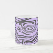 Abstract ontwerp-Mok voor glazen koffie - Aangepas Matglas Koffiemok (Voorkant links)