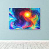 Abstract ontwerp, multikleurencanvas afdrukken (Insitu (Houten vloer))