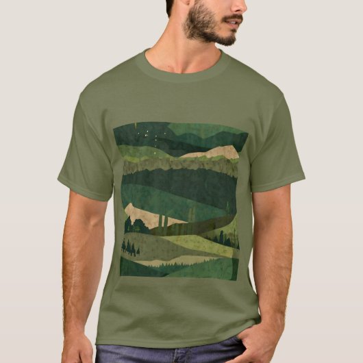 Abstract ontwerp, Natuur thema T-shirt (Voorkant)