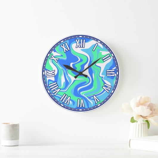 Abstract ontwerp - Ocean Inspired Grote Klok (Huis)
