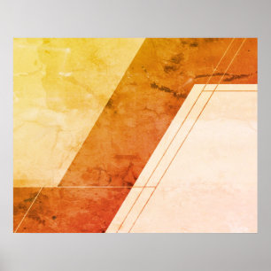 Abstract ontwerp op bruin+tan op moderne stijl muu poster