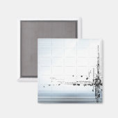 Abstract ontwerp op raster magneet (Voorkant / Achterkant)