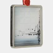 Abstract ontwerp op raster metalen ornament (Rechts)