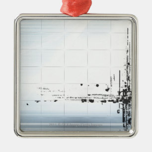 Abstract ontwerp op raster metalen ornament