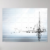 Abstract ontwerp op raster poster (Voorkant)