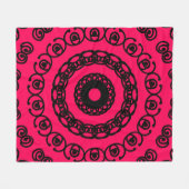 Abstract ontwerp op rode achtergrond fleece deken (Voorkant (Horizontaal))