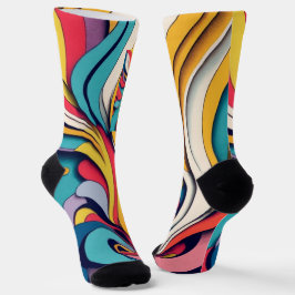 Abstract ontwerp op sokken
