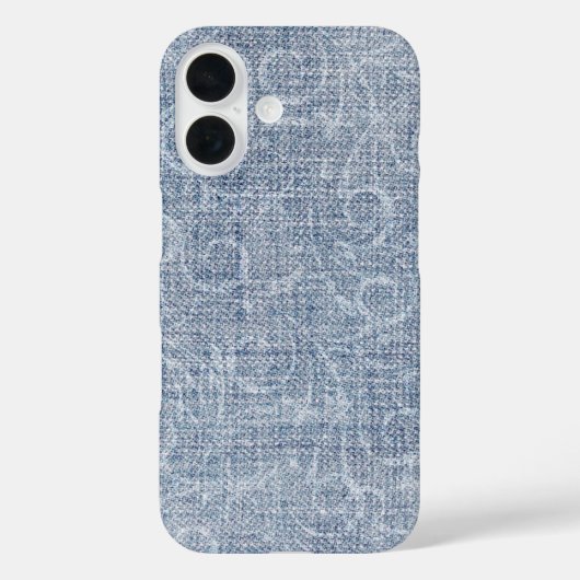 Abstract ontwerp op vervaagde denim Case-Mate iPhone case (Achterkant)