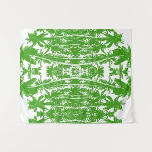 Abstract ontwerp palmbomen wandkleed (Voorkant (horizontaal))