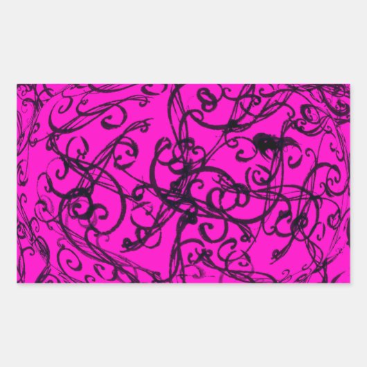 Abstract ontwerp rechthoekige sticker (Voorkant)