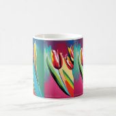 Abstract ontwerp rode tulpen magische mok (Center)