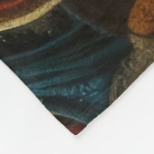 Abstract ontwerp Rood Blauw Goud Groen Fleece Deken (Hoek)